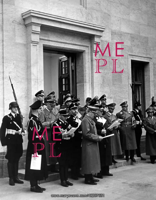 : Adolf Hitler with entourage on his birthday, 1939 : Adolf Hitler with entourage on his birthday, 1939