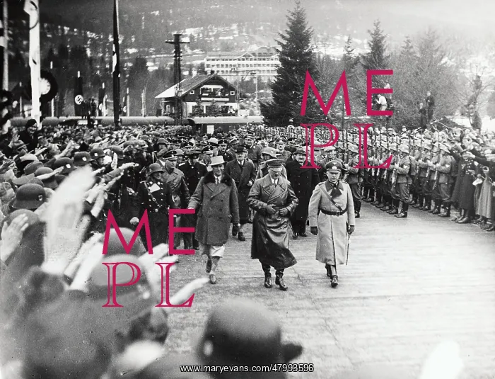 : Adolf Hitler on final day of Fourth Winter Olympics : Adolf Hitler on final day of Fourth Winter Olympics
