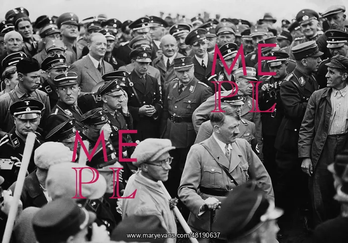 : Adolf Hitler at the first cut of the spade for the Reich Hig : Adolf Hitler at the first cut of the spade for the Reich Hig