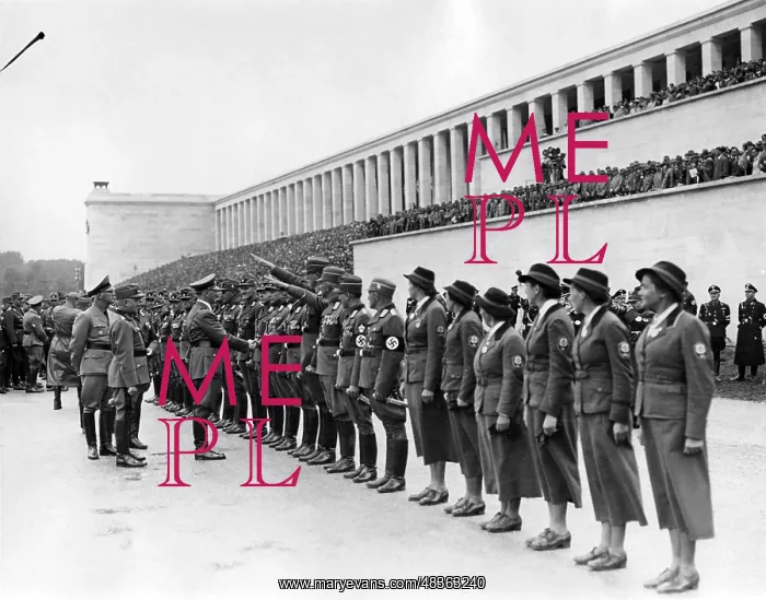 : Adolf Hitler, Frick and Hierl at the roll call : Adolf Hitler, Frick and Hierl at the roll call