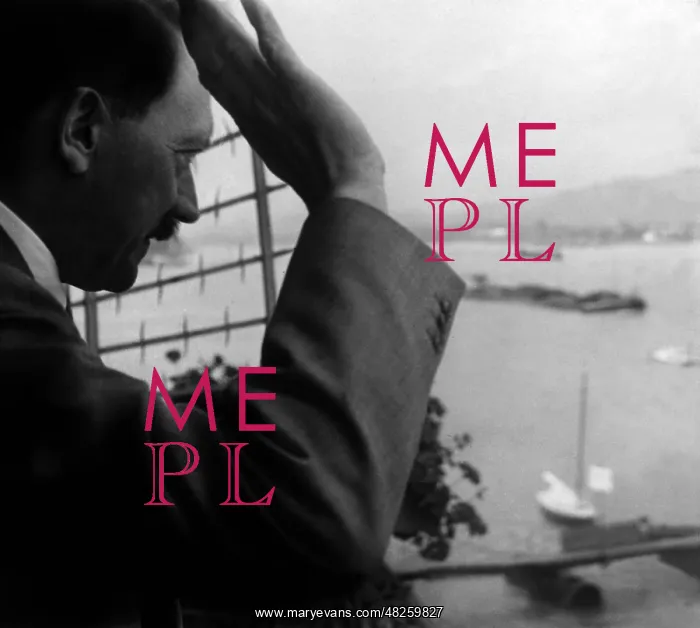 : Adolf Hitler greets from the hotel window, 1934 : Adolf Hitler greets from the hotel window, 1934