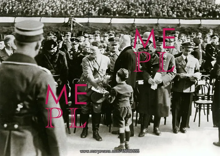 : Adolf Hitler at groundbreaking ceremony, Leipzig : Adolf Hitler at groundbreaking ceremony, Leipzig