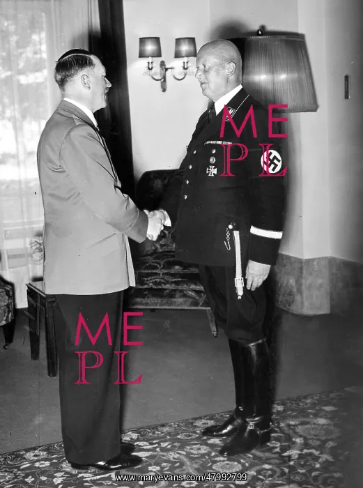 : Adolf Hitler with Hans Heinrich Lammers, Berlin, Germany : Adolf Hitler with Hans Heinrich Lammers, Berlin, Germany