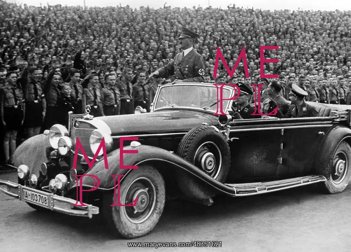 : Adolf Hitler, Hess and von Schirach on the : Adolf Hitler, Hess and von Schirach on the