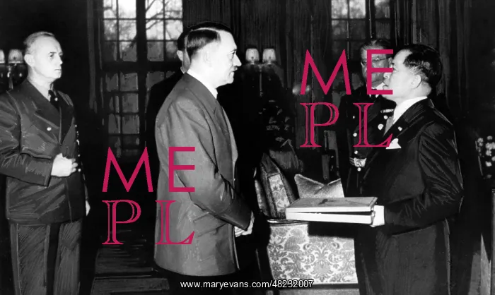 : Adolf Hitler with Hiroshi Oshima, 1941 : Adolf Hitler with Hiroshi Oshima, 1941