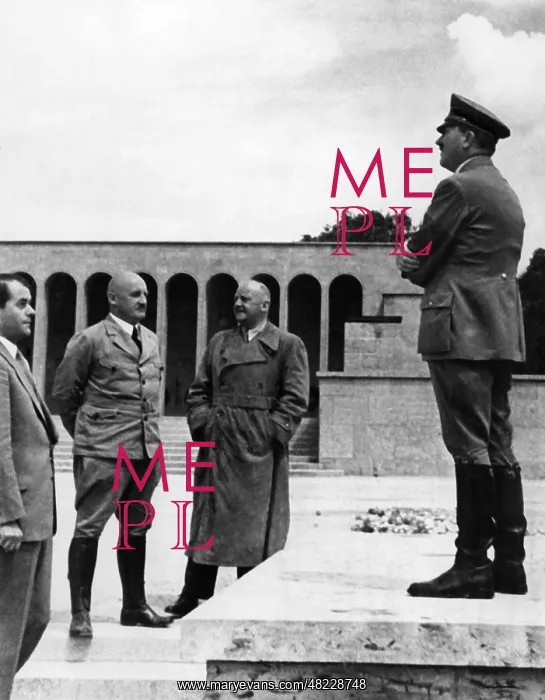 : Adolf Hitler inspects the rally grounds in Nuremberg, 19 : Adolf Hitler inspects the rally grounds in Nuremberg, 19