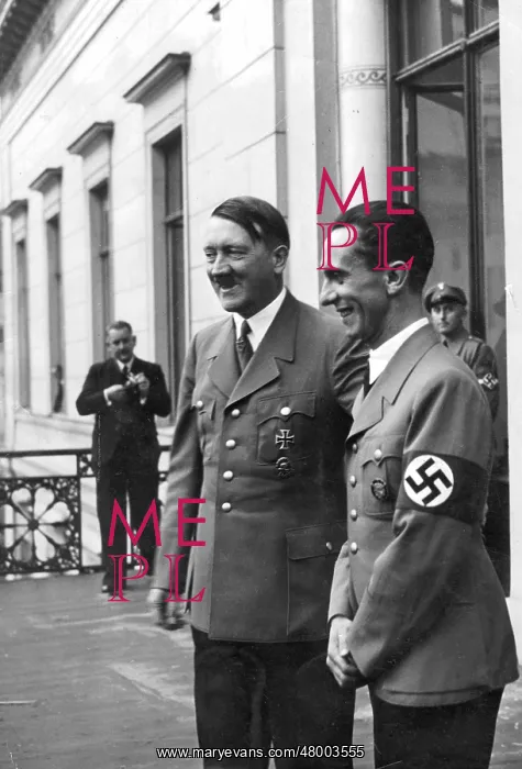 : Adolf Hitler with Joseph Goebbels, Berlin : Adolf Hitler with Joseph Goebbels, Berlin
