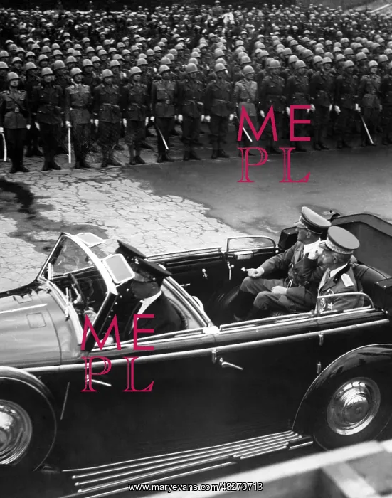 : Adolf Hitler and King Victor Emmanuel, 1938 : Adolf Hitler and King Victor Emmanuel, 1938