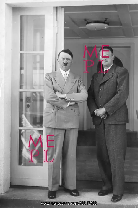 : Adolf Hitler with Konrad Henlein, 1938 : Adolf Hitler with Konrad Henlein, 1938