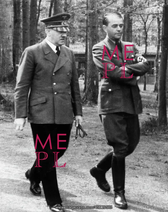 : ADOLF HITLER (L), and ALBERT SPEER (R), ? : ADOLF HITLER (L), and ALBERT SPEER (R), ?
