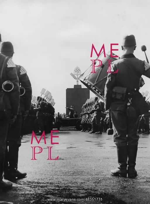 : Adolf Hitler at the march of the RAD to the : Adolf Hitler at the march of the RAD to the