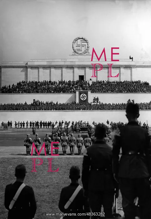 : Adolf Hitler during the march of the RAD on : Adolf Hitler during the march of the RAD on