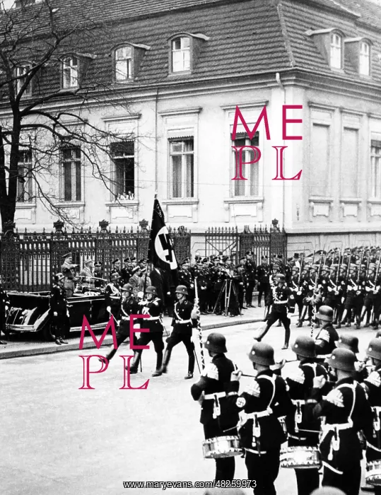  : Adolf Hitler being marched past by SS units on his birthday