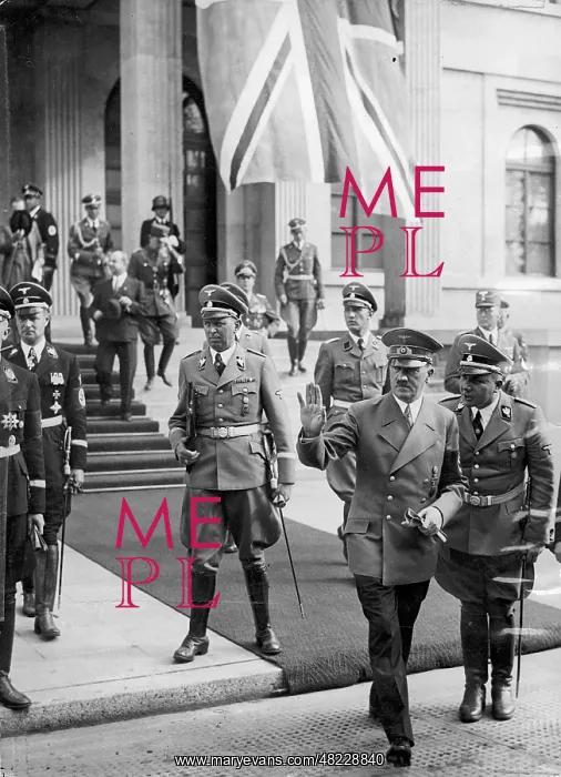 : Adolf Hitler and Martin Bormann during the Munich : Adolf Hitler and Martin Bormann during the Munich
