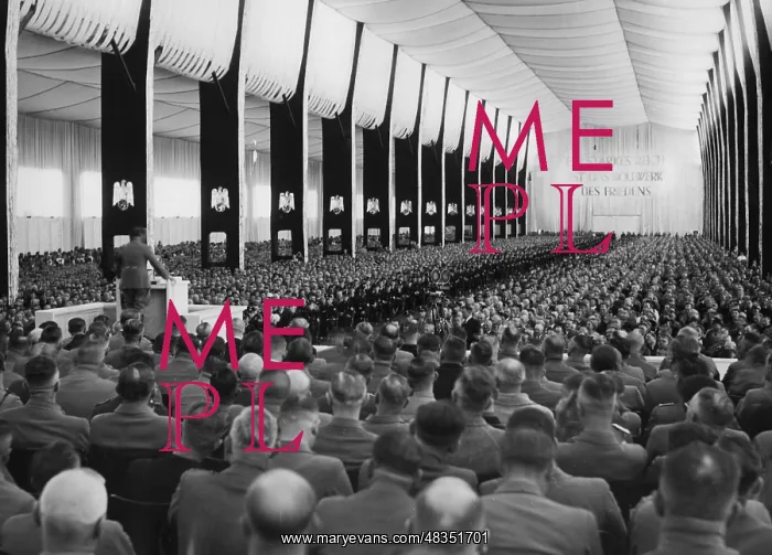 : Adolf Hitler at the meeting of the DAF at the : Adolf Hitler at the meeting of the DAF at the