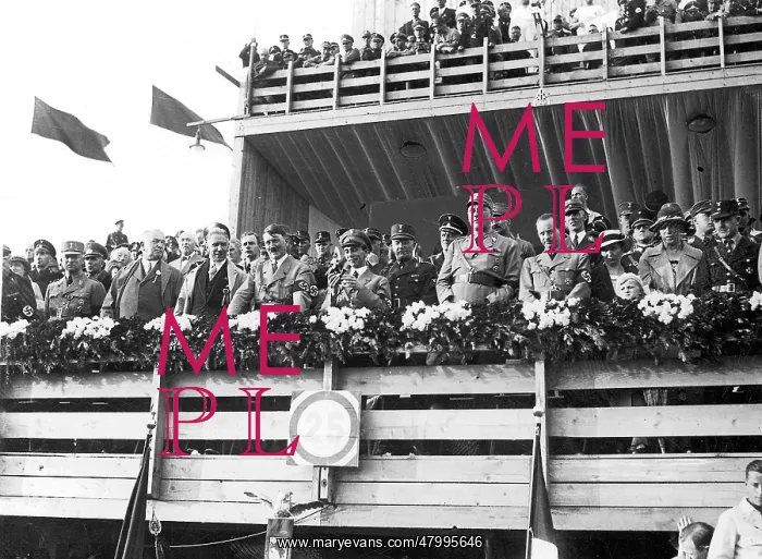 : Adolf Hitler with members of his Cabinet, Stuttgart : Adolf Hitler with members of his Cabinet, Stuttgart