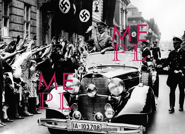 : Adolf Hitler in his Mercedes, 1938 : Adolf Hitler in his Mercedes, 1938