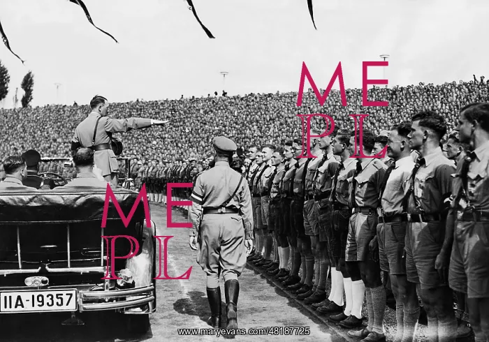 : Adolf Hitler at the Nuremberg Rally, 1935 : Adolf Hitler at the Nuremberg Rally, 1935