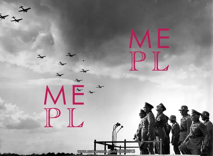 : Adolf Hitler and others observe flight of planes : Adolf Hitler and others observe flight of planes