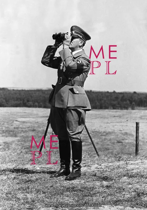 : Adolf Hitler observes a maneuver, 1938 : Adolf Hitler observes a maneuver, 1938