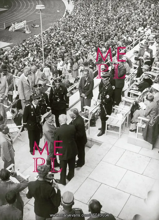: Adolf Hitler at the olympic Stadium in Berlin : Adolf Hitler at the olympic Stadium in Berlin