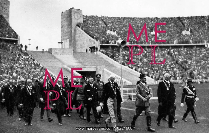 : Adolf Hitler opens the Olympic Summer Games in Berlin, 1 : Adolf Hitler opens the Olympic Summer Games in Berlin, 1