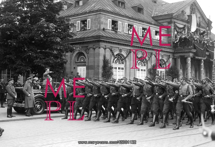 : Adolf Hitler at parade of Saxon SA-formations, Dresden : Adolf Hitler at parade of Saxon SA-formations, Dresden