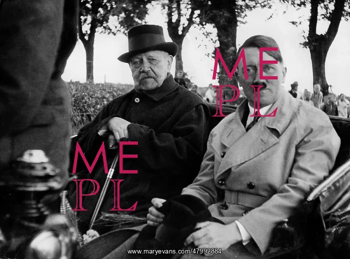 : Adolf Hitler and Paul von Hindenburg together in the : Adolf Hitler and Paul von Hindenburg together in the