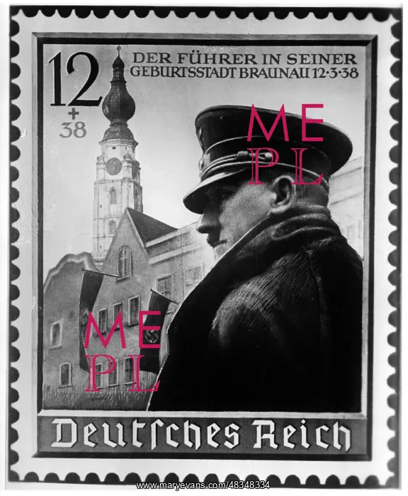 : Adolf Hitler on a postcard, 1938 : Adolf Hitler on a postcard, 1938
