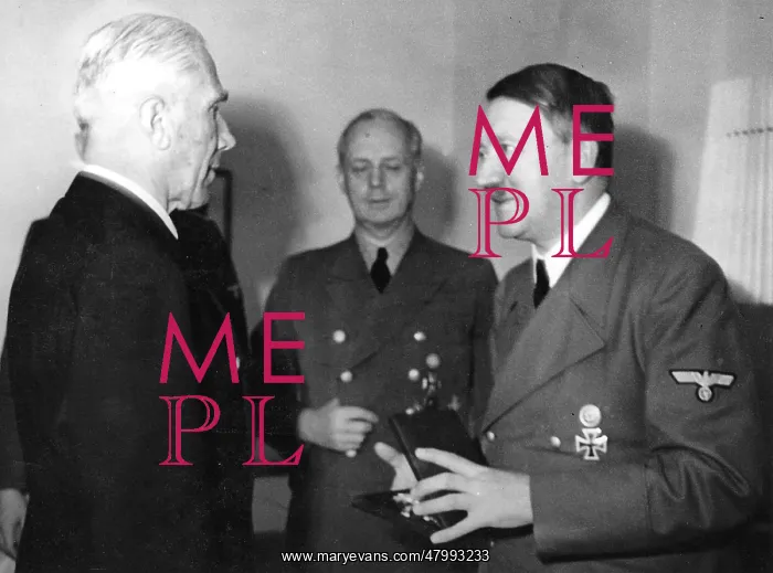 : Adolf Hitler presented at his headquarters in Rastenburg : Adolf Hitler presented at his headquarters in Rastenburg
