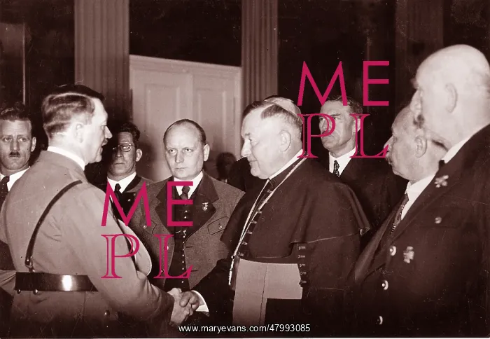 : Adolf Hitler with Prince-Bishop Dr. Heffter at the : Adolf Hitler with Prince-Bishop Dr. Heffter at the