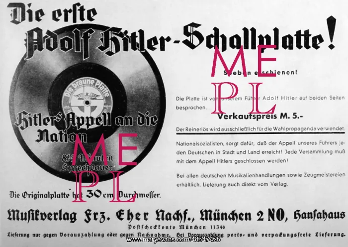 : Adolf Hitler record, 1932 : Adolf Hitler record, 1932