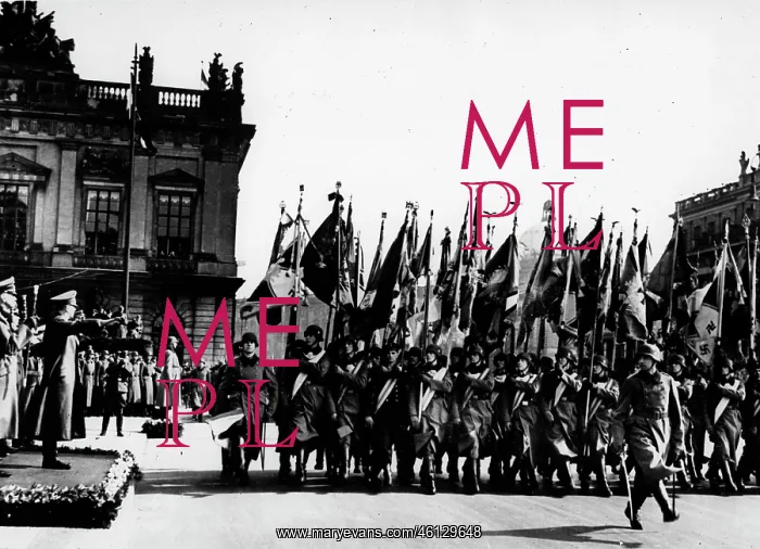 : Adolf Hitler at regimental parade, Berlin, WW2 : Adolf Hitler at regimental parade, Berlin, WW2