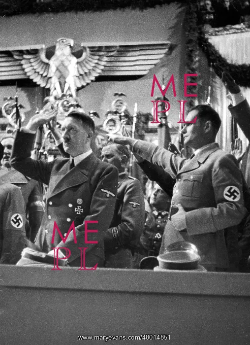 : Adolf Hitler and Rudolf Hess at the opening of the Winterhil : Adolf Hitler and Rudolf Hess at the opening of the Winterhil