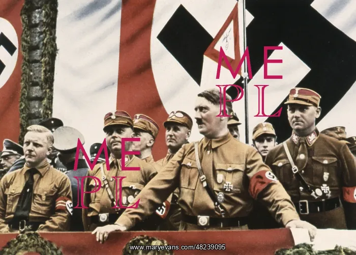 : Adolf Hitler during the SA march in Dortmund, 1933 : Adolf Hitler during the SA march in Dortmund, 1933