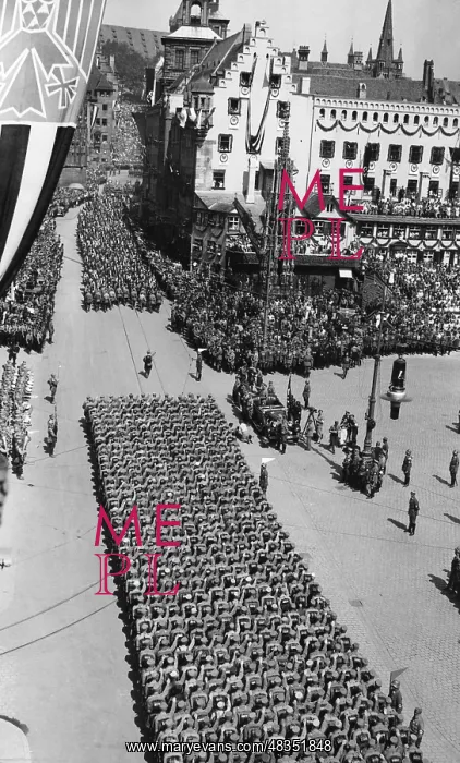 : Adolf Hitler and the SA march through Nuremberg : Adolf Hitler and the SA march through Nuremberg