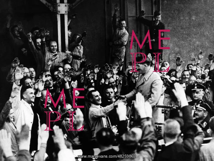 : Adolf Hitler with Siemens workers, 1933 : Adolf Hitler with Siemens workers, 1933