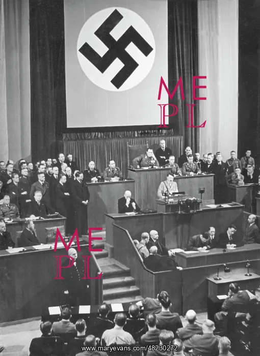 : Adolf Hitler speaks before the Reichstag in the Kroll Opera : Adolf Hitler speaks before the Reichstag in the Kroll Opera