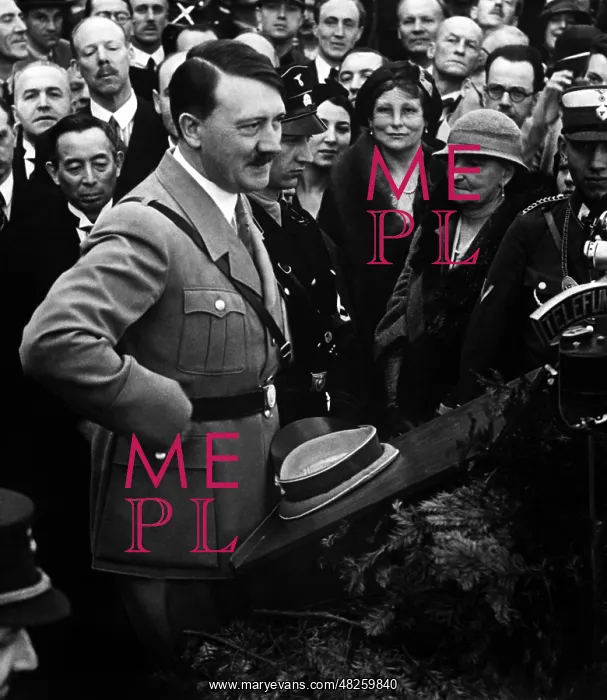  : Adolf Hitler after a speech, 1934