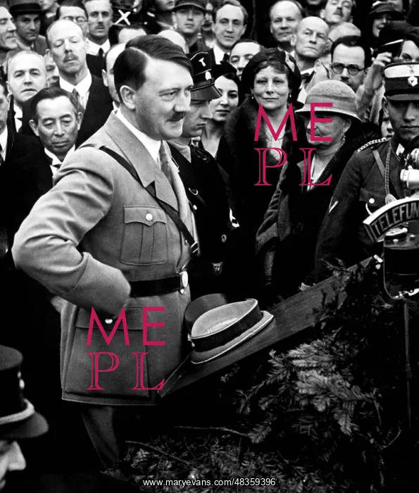 : Adolf Hitler after a speech, 1934 : Adolf Hitler after a speech, 1934
