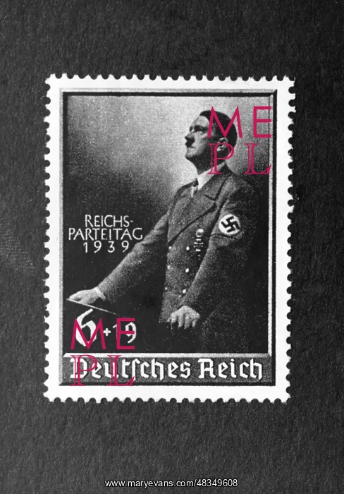 : Adolf Hitler stamp designed for the Reich Party : Adolf Hitler stamp designed for the Reich Party