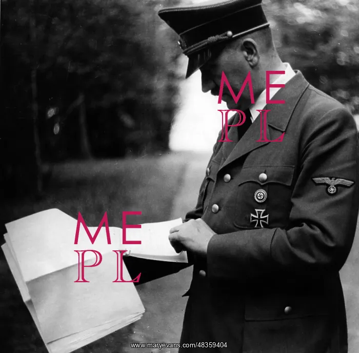 : Adolf Hitler studying files, 1940 : Adolf Hitler studying files, 1940