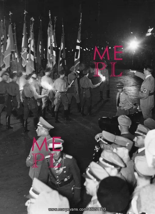 : Adolf Hitler at the torchlight procession of : Adolf Hitler at the torchlight procession of