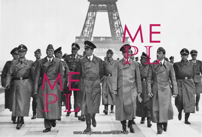 : Adolf Hitler touring conquered Paris with his : Adolf Hitler touring conquered Paris with his