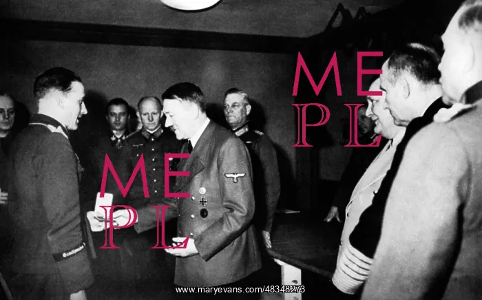 : Adolf Hitler with Ulrich Rudel, 1945 : Adolf Hitler with Ulrich Rudel, 1945
