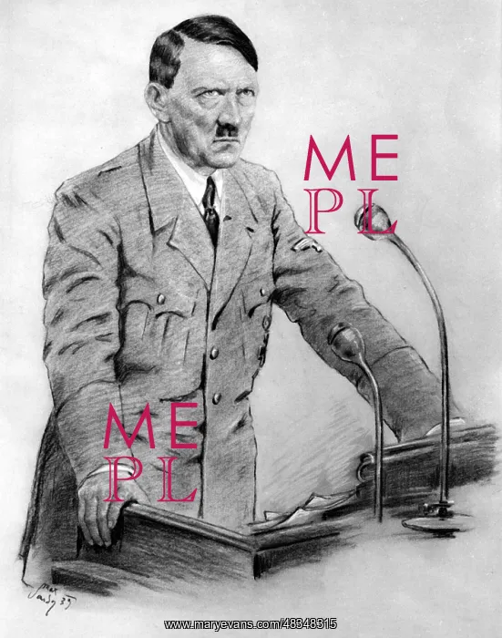 : Adolf Hitler, undated drawing : Adolf Hitler, undated drawing