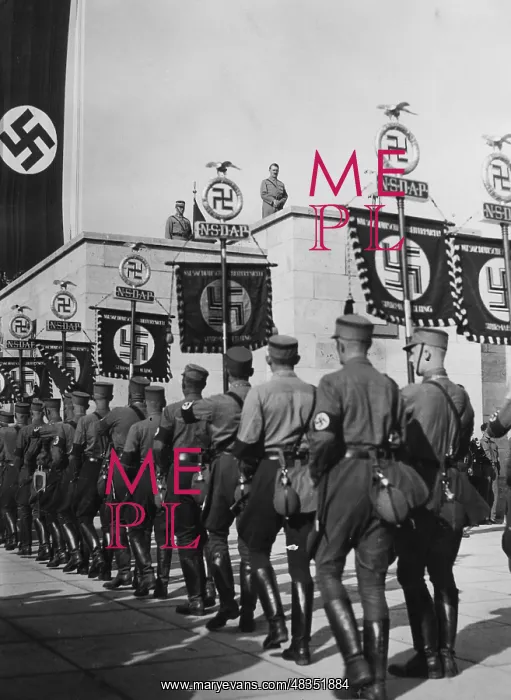 : Adolf Hitler and Viktor Lutze in the Luitpoldarena : Adolf Hitler and Viktor Lutze in the Luitpoldarena