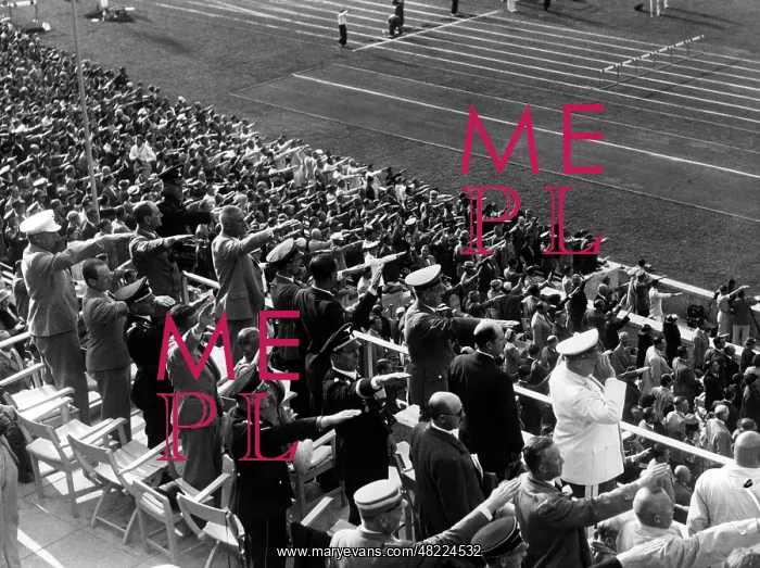 : Adolf Hitler visits the Berlin stadium 1936 : Adolf Hitler visits the Berlin stadium 1936
