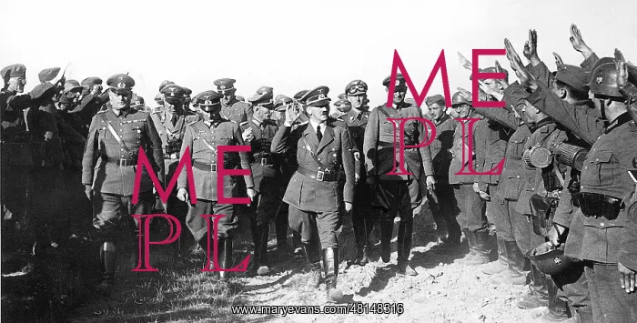 : Adolf Hitler visits troops in Poland, 1939 : Adolf Hitler visits troops in Poland, 1939