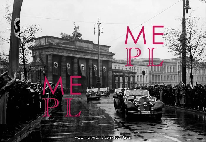 : Adolf Hitler on his way to the Kroll Opera, 1938 : Adolf Hitler on his way to the Kroll Opera, 1938